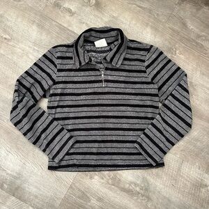 Vintage Striped 3/4 Zip | Jalate